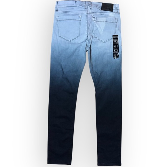 Gray Ombre Skinny Jeans Stretch Slim Fit Denim Womens Plus 32 NWT - Picture 2 of 7